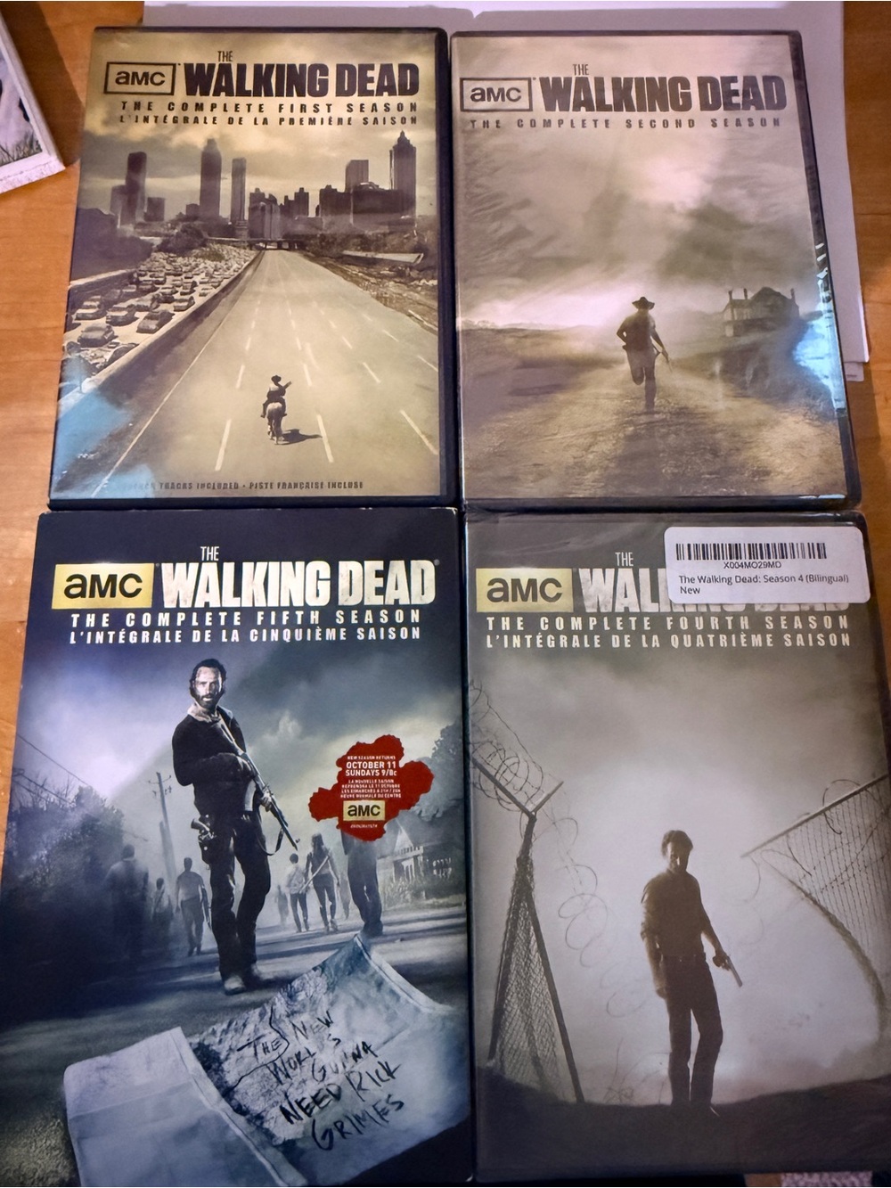 The Walking Dead DVD Season 1,2,4,5